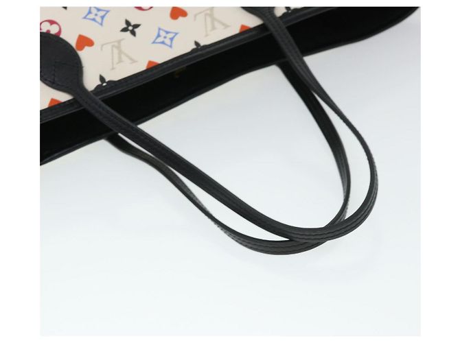 LOUIS VUITTON Monogram Game Neverfull MM Borsa Tote Bianca M57462 LV Auth 38983S Bianco Multicolore - vista 7