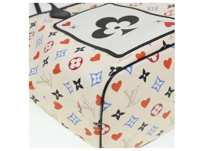 LOUIS VUITTON Monogram Game Neverfull MM Borsa Tote Bianca M57462 LV Auth 38983S Bianco Multicolore - vista 9