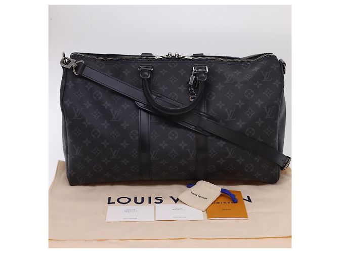 LOUIS VUITTON Eclipse Keepall Bandouliere 45 Borsa Boston M43278 LV Auth 40033S Monogramma - vista 12