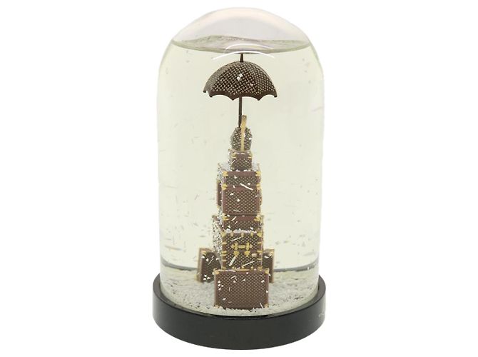 LOUIS VUITTON Trunk Tower Eiffel Tower Snow Globe Clear N99229 LV Auth yk7020S - view 5