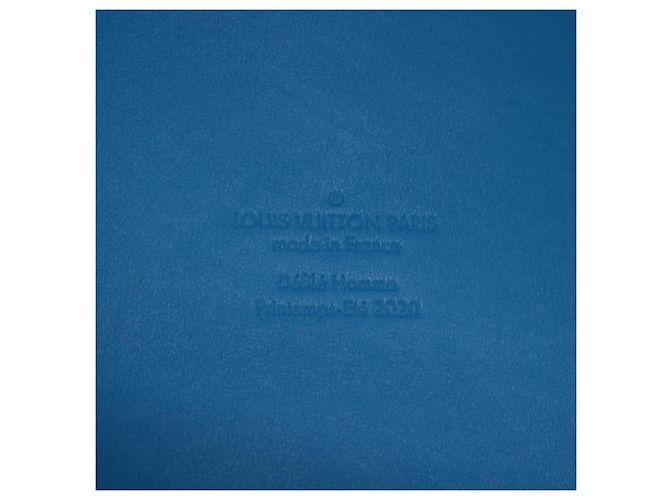 LOUIS VUITTON Borsa Keepall Triangle 50 Boston in rete blu turchese M45048 42050S - vista 21