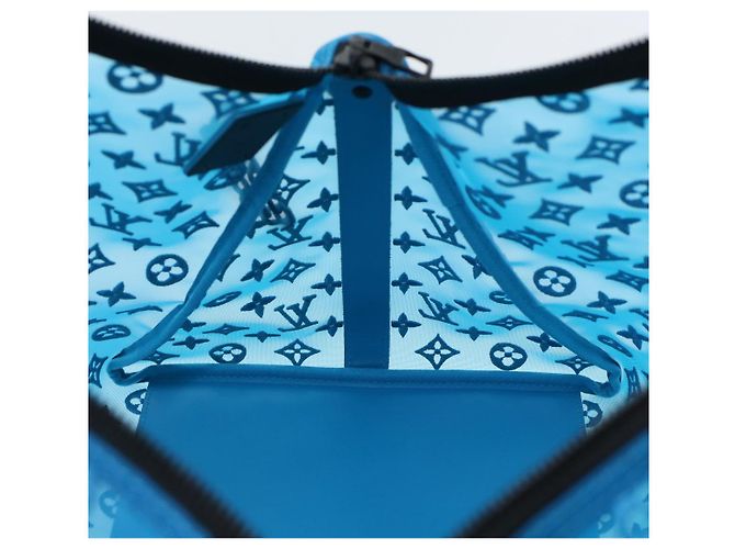 LOUIS VUITTON Borsa Keepall Triangle 50 Boston in rete blu turchese M45048 42050S - vista 23