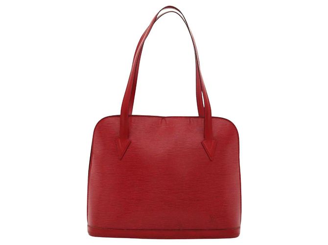 LOUIS VUITTON Bolsa de Ombro Epi Lussac Vermelha M52287 LV Auth sw322 Vermelho - vista 13
