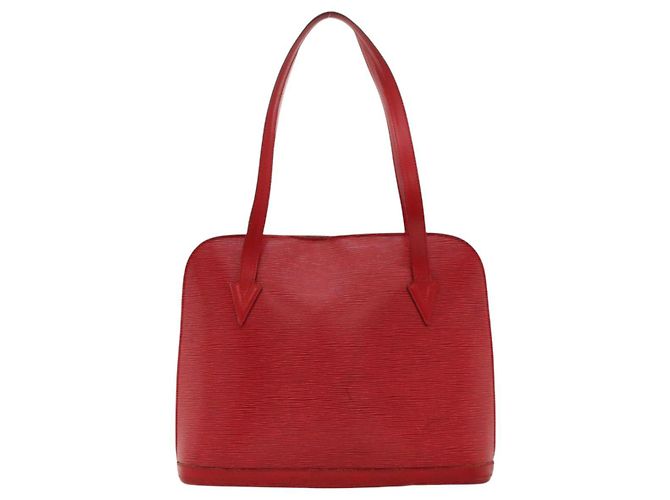 LOUIS VUITTON Bolsa de Ombro Epi Lussac Vermelha M52287 LV Auth sw322 Vermelho - vista 2
