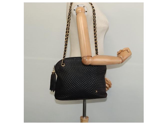 Borsa a spalla BALLY in pelle nera Auth 117884 Nero - vista 21