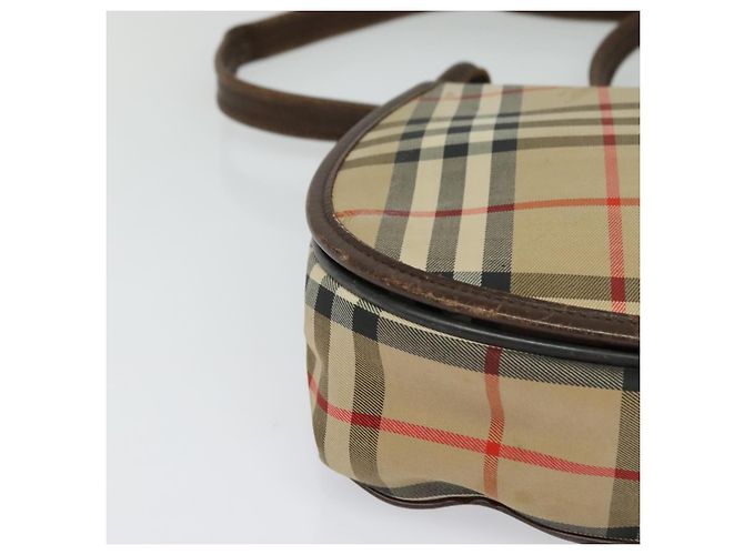 Autre Marque Borsa a Spalla Burberrys Nova Check in Tela Beige Oro Auth 117545 D'oro - vista 10
