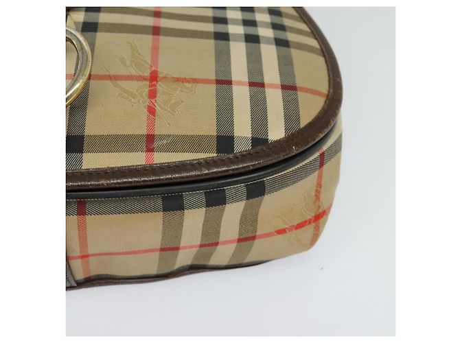 Autre Marque Borsa a Spalla Burberrys Nova Check in Tela Beige Oro Auth 117545 D'oro - vista 11