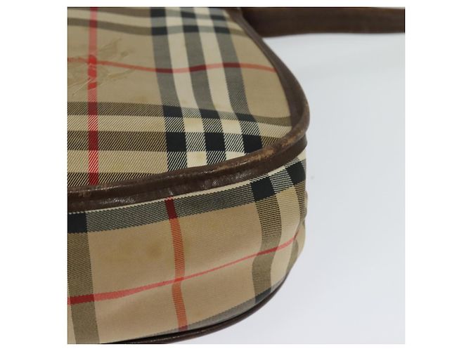 Autre Marque Borsa a Spalla Burberrys Nova Check in Tela Beige Oro Auth 117545 D'oro - vista 13