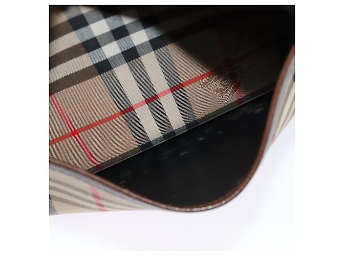 Autre Marque Borsa a Spalla Burberrys Nova Check in Tela Beige Oro Auth 117545 D'oro - vista 21