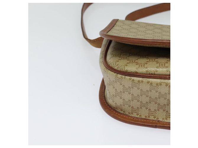 Céline Borsa a spalla in tela Macadam CELINE PVC beige oro Auth 118209 D'oro - vista 10