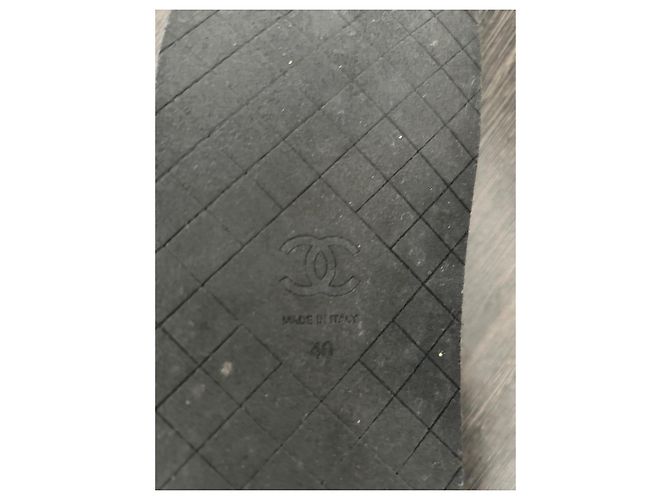 Sandali Chanel Neri in Gomma Taglia 40 Nero - vista 6