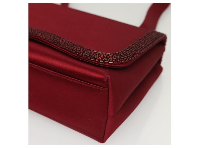 Borsa a Spalla CHANEL Seta Rossa CC Auth bs24300 Rosso - vista 11