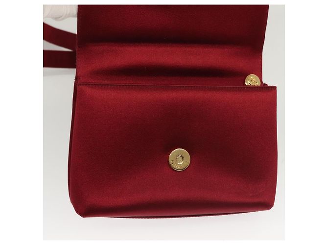 Borsa a Spalla CHANEL Seta Rossa CC Auth bs24300 Rosso - vista 15
