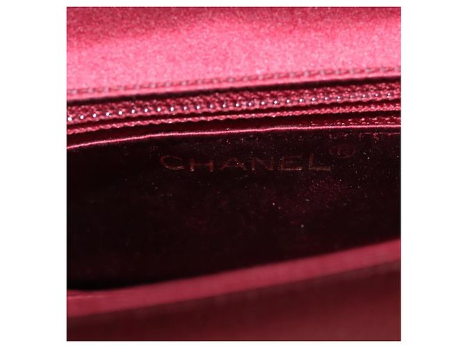 Borsa a Spalla CHANEL Seta Rossa CC Auth bs24300 Rosso - vista 16
