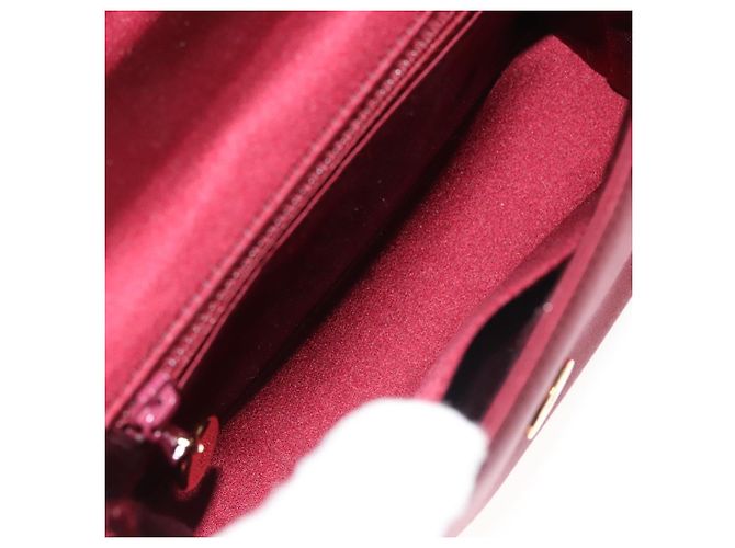 Borsa a Spalla CHANEL Seta Rossa CC Auth bs24300 Rosso - vista 17