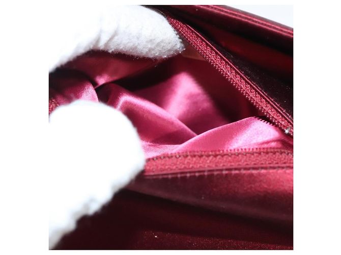 Borsa a Spalla CHANEL Seta Rossa CC Auth bs24300 Rosso - vista 21