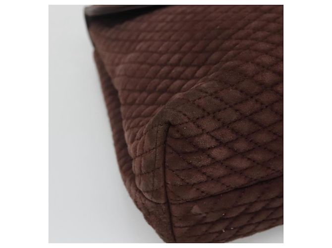 BALLY Borsa a mano trapuntata in suede marrone scuro oro Auth BA1447 D'oro - vista 11