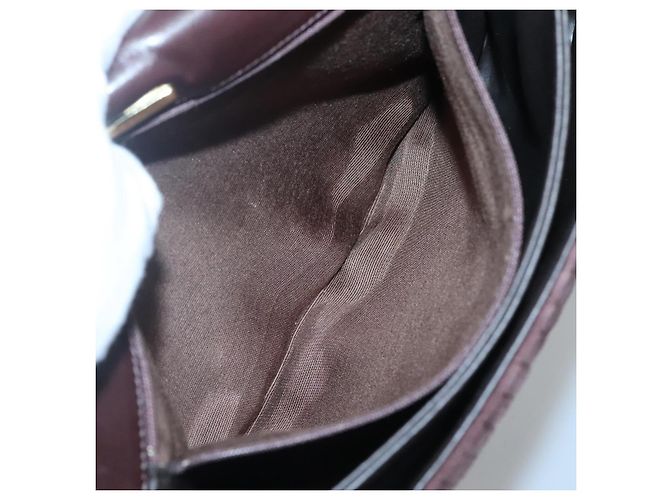 BALLY Borsa a mano trapuntata in suede marrone scuro oro Auth BA1447 D'oro - vista 19