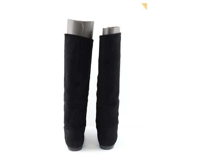 Giuseppe Zanotti Schwarze Wildlederstiefel - Ansicht 2