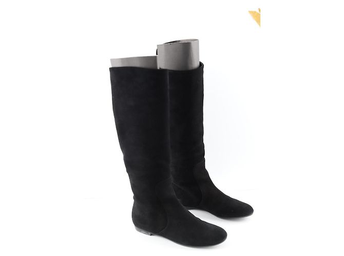 Giuseppe Zanotti Schwarze Wildlederstiefel - Ansicht 3
