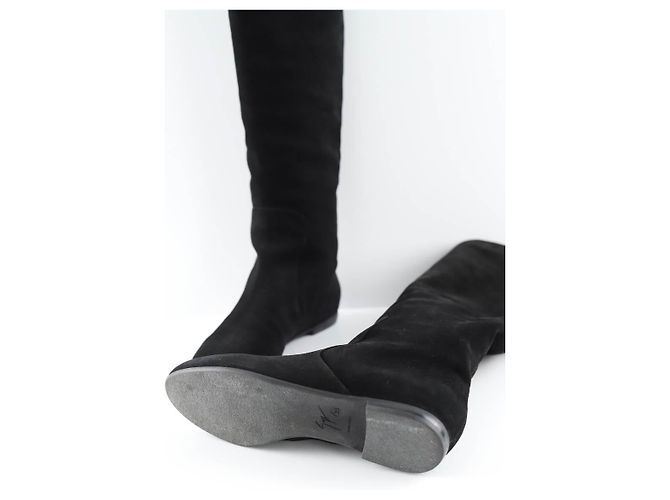 Giuseppe Zanotti Schwarze Wildlederstiefel - Ansicht 6
