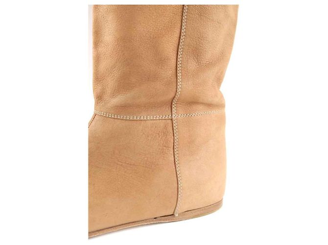 Prada Botas de cuero camel Camello - vista 5