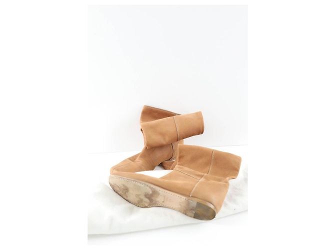 Prada Botas de cuero camel Camello - vista 6