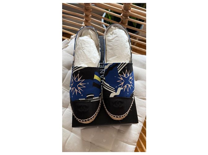 Espadrilles Chanel La Pausa Azules de Tela Talla 40 - vista 3