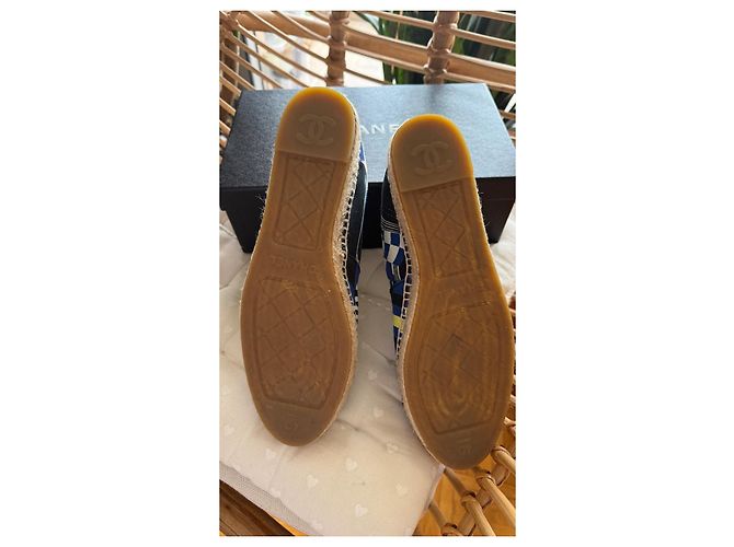 Espadrilles Chanel La Pausa Azules de Tela Talla 40 - vista 4