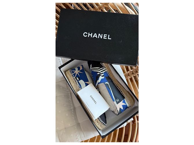 Espadrilles Chanel La Pausa Azules de Tela Talla 40 - vista 7