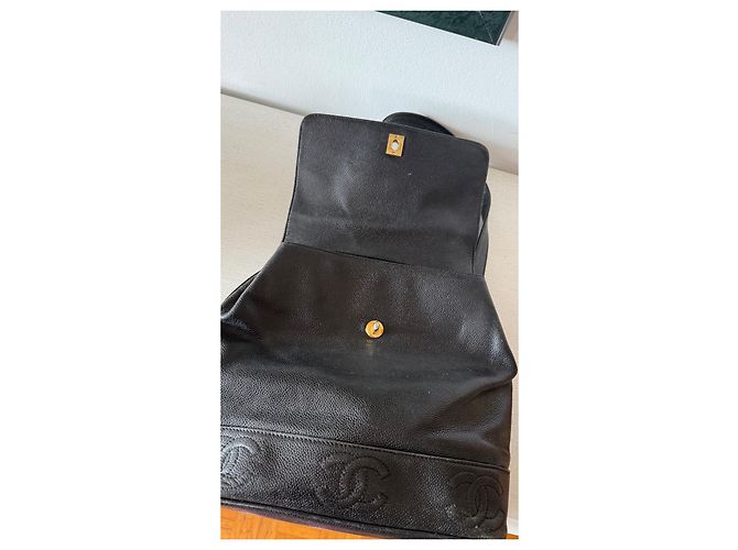 Chanel Backpack Black Grained Leather - view 11
