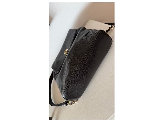Chanel Backpack Black Grained Leather - view 5