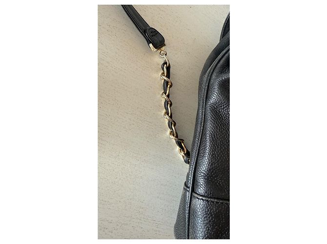Chanel Backpack Black Grained Leather - view 6