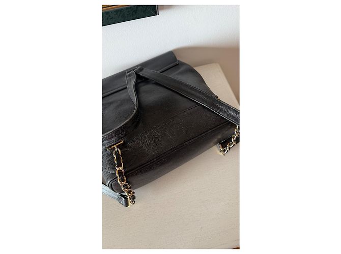Chanel Backpack Black Grained Leather - view 9