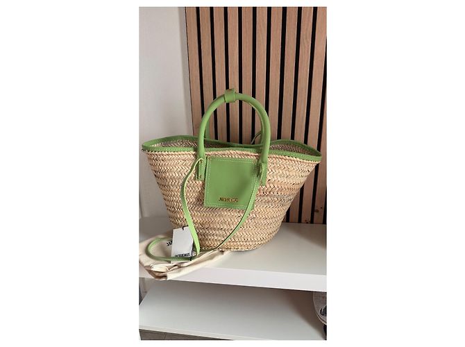 Jacquemus Großer Strohkorb Grün - Ansicht 2