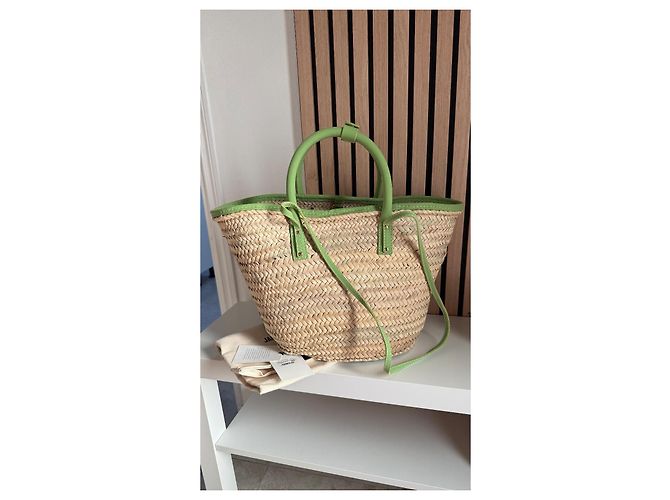 Jacquemus Großer Strohkorb Grün - Ansicht 5
