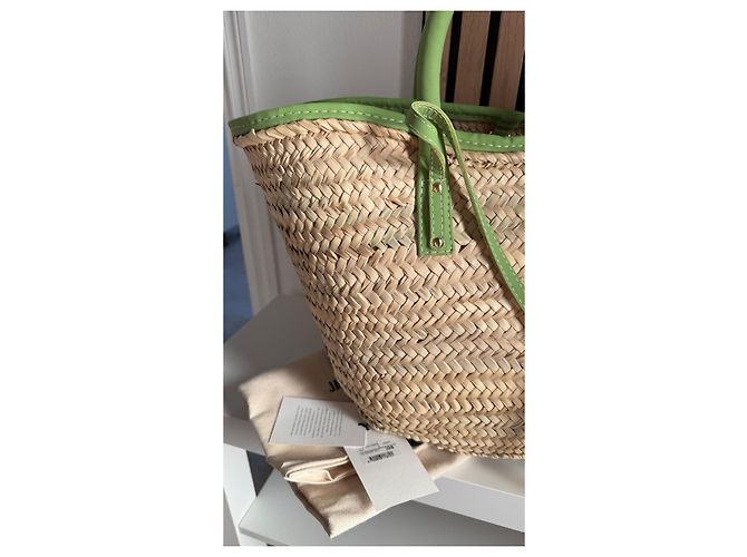Jacquemus Großer Strohkorb Grün - Ansicht 6