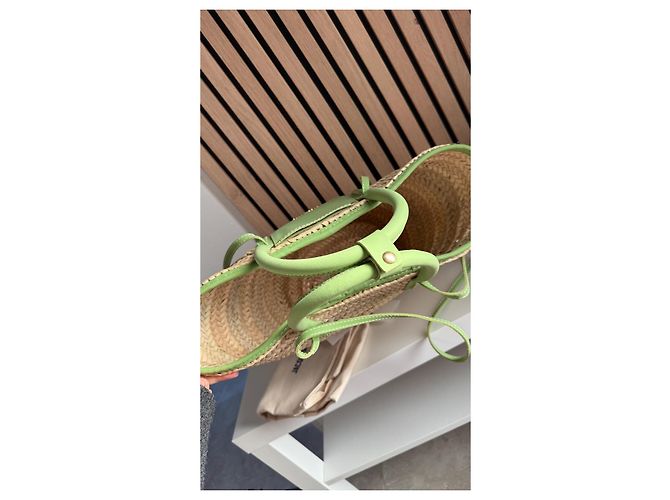 Jacquemus Großer Strohkorb Grün - Ansicht 7