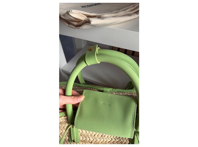 Jacquemus Großer Strohkorb Grün - Ansicht 8