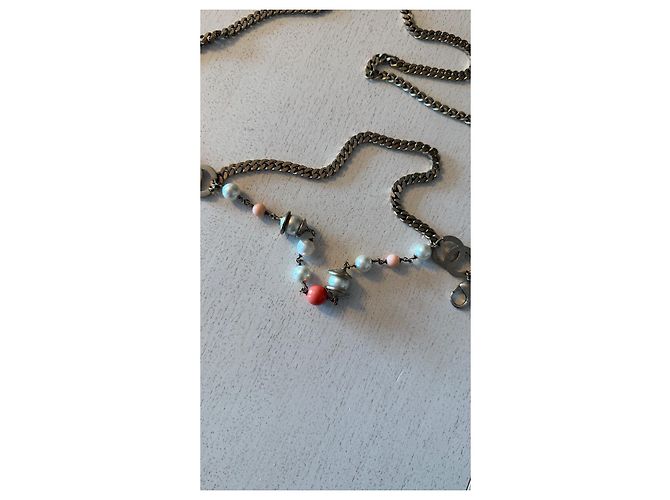 Cintura a catena Chanel con conchiglia e logo Metallico - vista 3