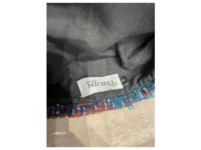 Maison Michel Tweed Barette Blau Größe S - Ansicht 3