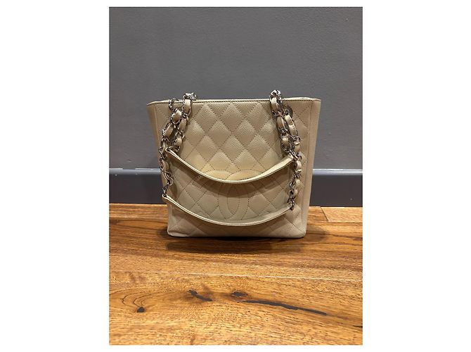 Borsa da shopping Petit Chanel Beige - vista 13