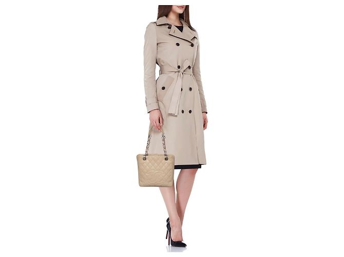 Borsa da shopping Petit Chanel Beige - vista 6