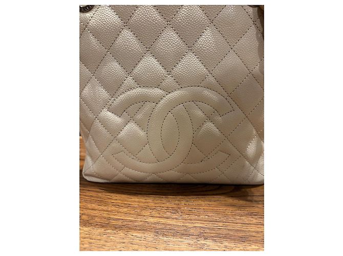 Borsa da shopping Petit Chanel Beige - vista 9