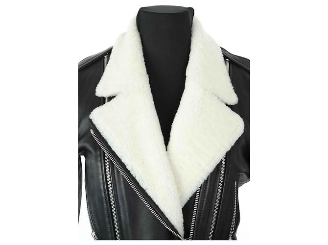 Barbara Bui Schwarze Lederjacke - Ansicht 2
