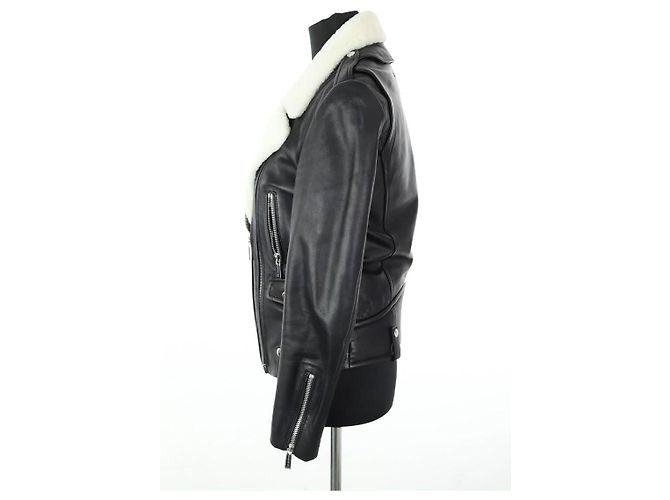 Barbara Bui Schwarze Lederjacke - Ansicht 3