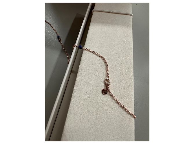 Dodo Pomellato Dodo Collana Mini Granelli Oro Rosa & Ceramica  90 cm Blu D'oro - vista 4