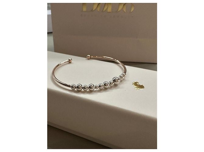 Dodo Pomellato Bracciale DoDo Cuff Bollicine Oro Rosa & Argento  L D'oro - vista 2
