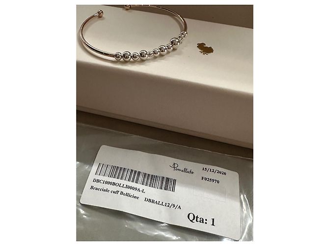 Dodo Pomellato Bracciale DoDo Cuff Bollicine Oro Rosa & Argento  L D'oro - vista 3