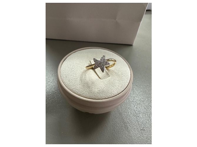 Dodo Pomellato STAR ring gold diamonds – DoDo DAC0011-STARS-DBOOG Silvery Golden - view 3
